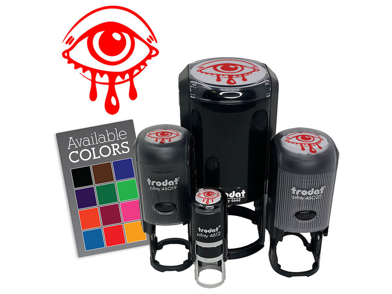 Sad Crying Eye Running Mascara Makeup Self-Inking Rubber Stamp for Stamping Crafting Planners