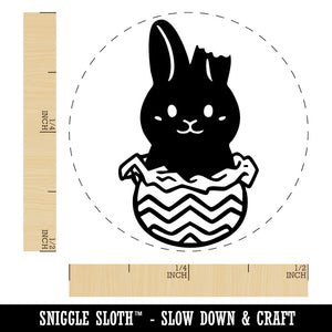 Chocolate Easter Bunny Rabbit Unwrapped Foil Self-Inking Rubber Stamp for Stamping Crafting Planners