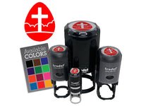 Easter Egg Christian Cross Cloudy Sky Self-Inking Rubber Stamp for Stamping Crafting Planners
