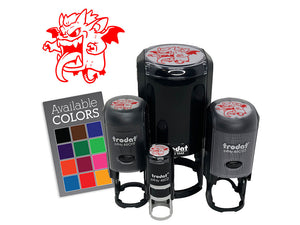Little Big Mouth Monster Devil Demon Self-Inking Rubber Stamp for Stamping Crafting Planners
