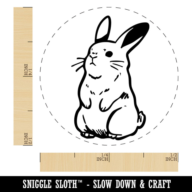 Standing Easter Bunny Rabbit Self-Inking Rubber Stamp for Stamping Crafting Planners