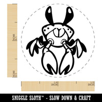 Adorable Baby Ghost Crab Crustacean Self-Inking Rubber Stamp Crafting Planners