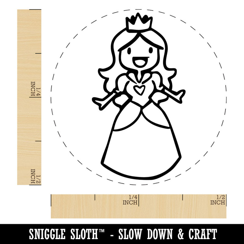 Cartoon Medieval Princess Royalty Crown Self-Inking Rubber Stamp Crafting