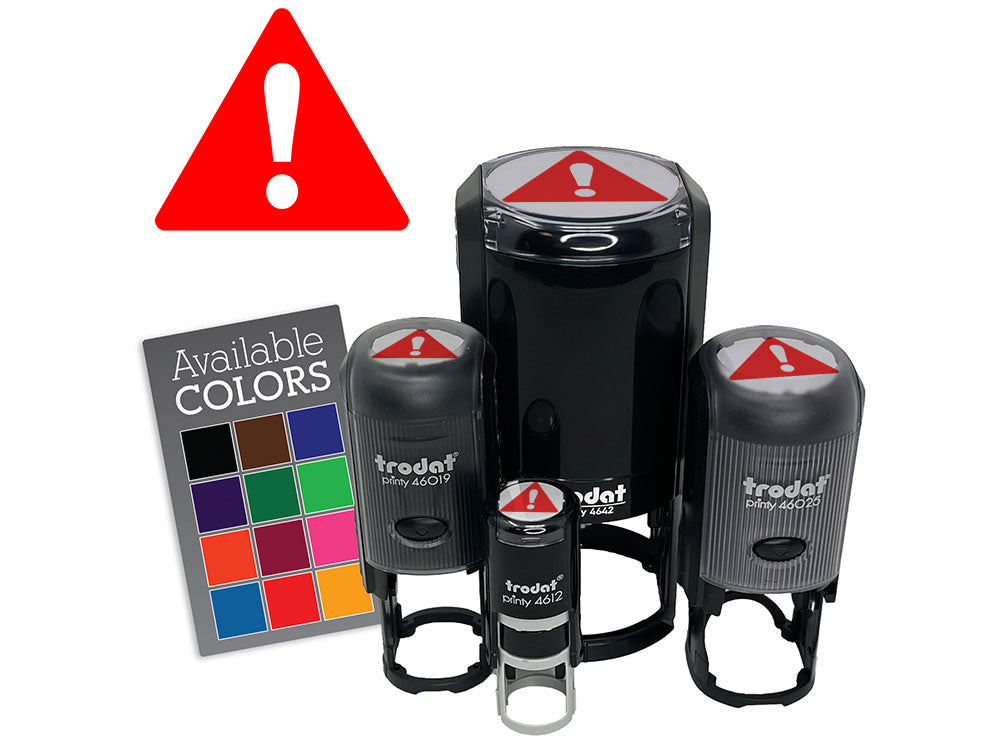 Caution Danger Triangle Warning Self-Inking Rubber Stamp Crafting Planners