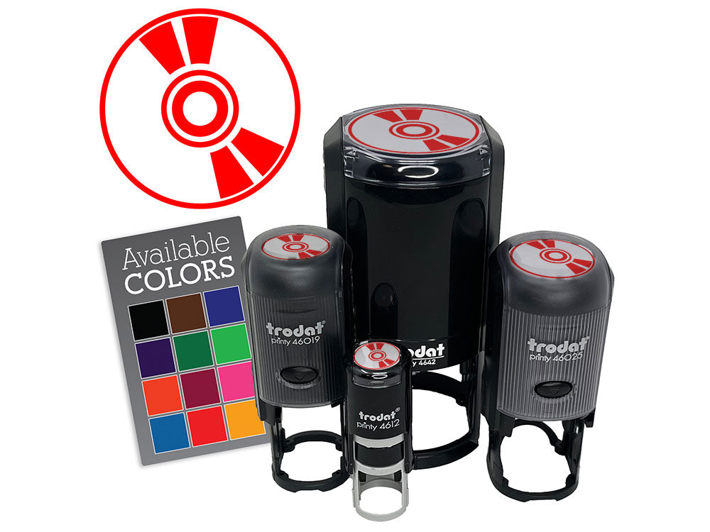 CD ROM Compact Disk DVD Self-Inking Rubber Stamp Crafting Planners