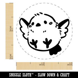 Chubby Chibi Flying Bird Cartoon Self-Inking Rubber Stamp Crafting Planners