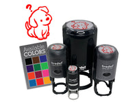 Confused Puppy Head Tilt Dog Question Mark Self-Inking Rubber Stamp Crafting