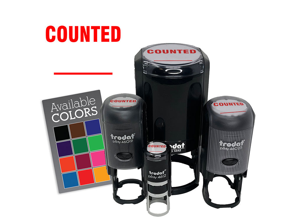Counted Fill Inventory Management Manufacturing Label Self-Inking Rubber Stamp