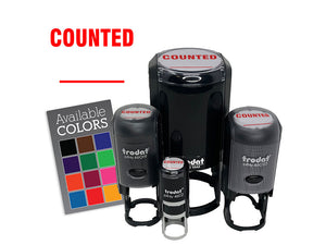 Counted Fill Inventory Management Manufacturing Label Self-Inking Rubber Stamp