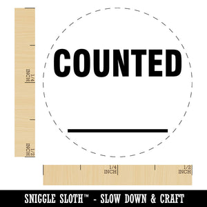 Counted Fill Inventory Management Manufacturing Label Self-Inking Rubber Stamp