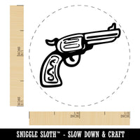 Cowboy Western Gun Revolver Handgun Self-Inking Rubber Stamp Crafting Planners