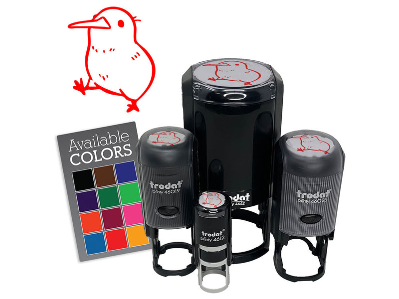 Cute Chubby Kiwi Bird Walking New Zealand Self-Inking Rubber Stamp Crafting