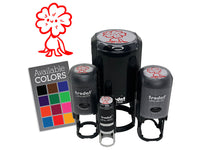 Cute Weird Flower Creature Smile Happy Face Self-Inking Rubber Stamp Crafting