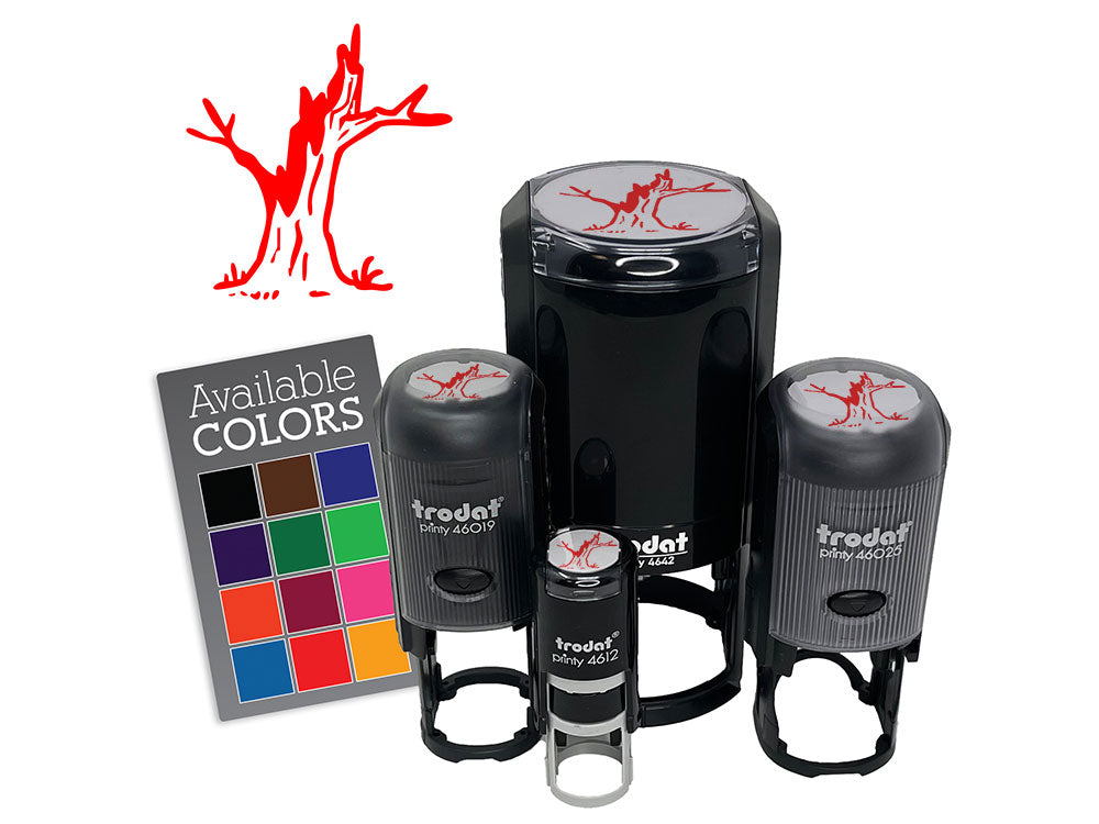 Dead Tree Stump Wood Self-Inking Rubber Stamp Crafting Planners