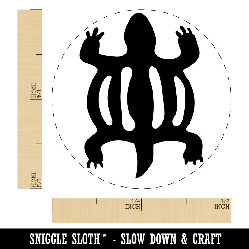 Denkyem Adinkra Crocodile Adaptability Cleverness African Self-Inking Rubber Stamp