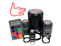 Dog Shadow Puppet Hand Self-Inking Rubber Stamp Crafting Planners