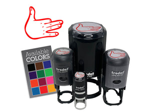 Dog Shadow Puppet Hand Self-Inking Rubber Stamp Crafting Planners