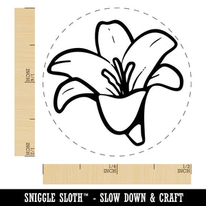 Easter Lily Beautiful Flower Self-Inking Rubber Stamp Crafting Planners