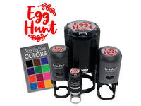 Egg Hunt Easter Sunday Cursive Text with Wreath Self-Inking Rubber Stamp for Crafting
