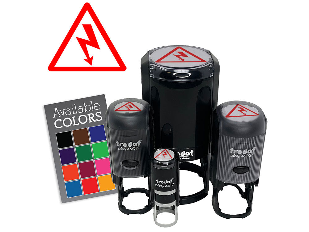 Electrical Hazard Risk Warning Danger Sign Self-Inking Rubber Stamp Crafting