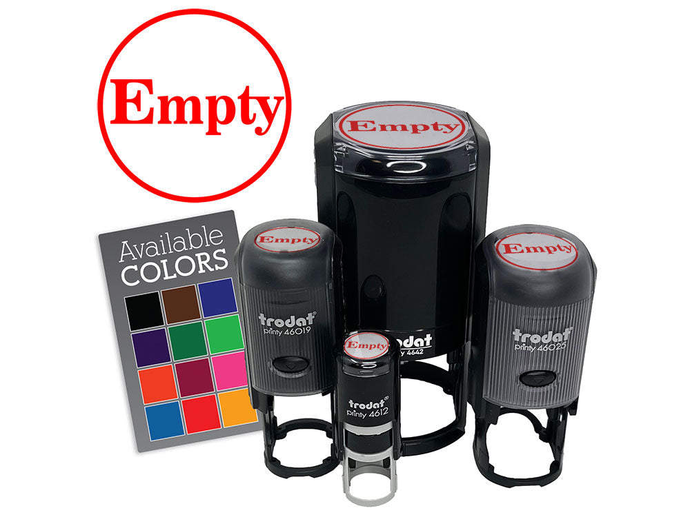 Empty Indicator Status Circle Self-Inking Rubber Stamp Crafting Planners