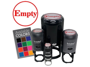 Empty Indicator Status Circle Self-Inking Rubber Stamp Crafting Planners