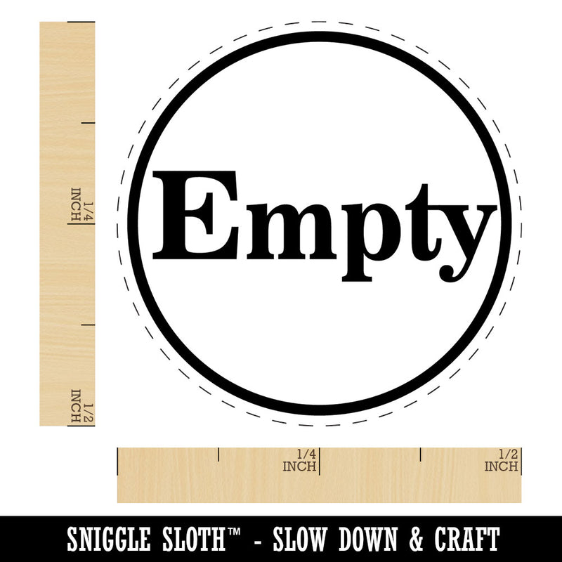 Empty Indicator Status Circle Self-Inking Rubber Stamp Crafting Planners
