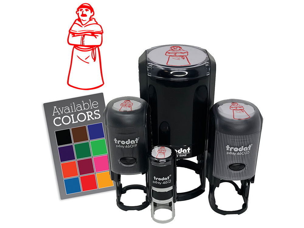 Friar Brother Medieval Monk Church Christian Monestary Self-Inking Rubber Stamp