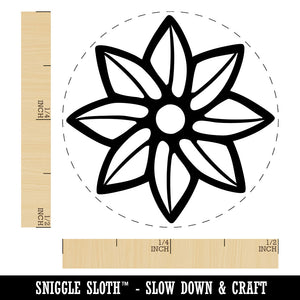 Geometric Spiral Flower Plant Self-Inking Rubber Stamp Crafting Planners