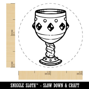Goblet Chalice Bejeweled Medieval Cup Grail Self-Inking Rubber Stamp Crafting