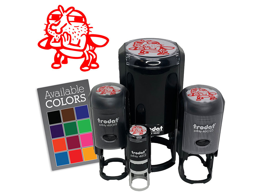 Grimey Fly Rubbing Hands Bug Insect Self-Inking Rubber Stamp Crafting Planners
