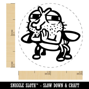 Grimey Fly Rubbing Hands Bug Insect Self-Inking Rubber Stamp Crafting Planners