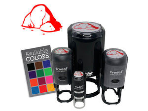 Hand Drawn Rock Stone Boulder Self-Inking Rubber Stamp Crafting Planners