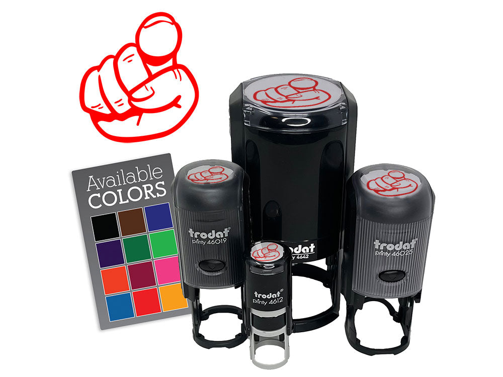 Hand Finger Pointing at You Self-Inking Rubber Stamp Crafting Planners