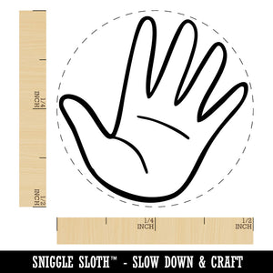 Hand Holding Up Five Fingers Open Palm Self-Inking Rubber Stamp Crafting Planner