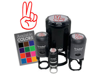 Hand Holding Up Two Fingers Peace Victory Self-Inking Rubber Stamp Crafting