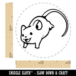 Happy Leaping Mouse Rodent Gerbil Self-Inking Rubber Stamp Crafting Planners