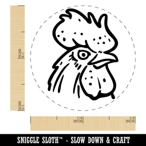 Intimidating Rooster Chicken Head Self-Inking Rubber Stamp Crafting Planners