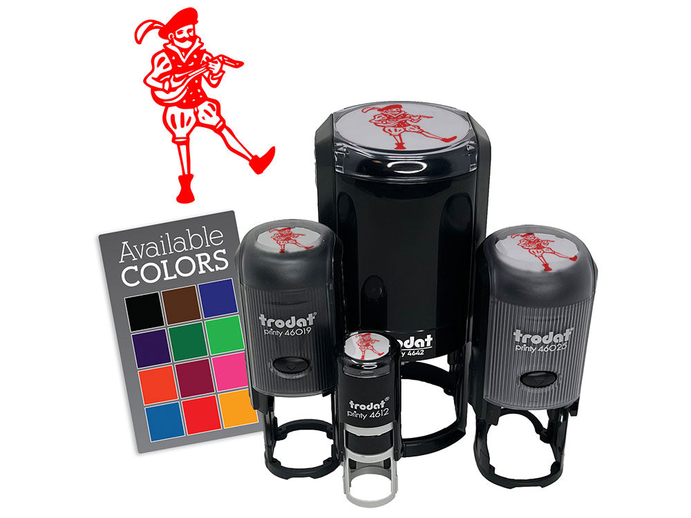Medieval Bard Musician Singer With Lute Self-Inking Rubber Stamp Crafting