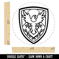 Medieval Shield Eagle Emblem Self-Inking Rubber Stamp Crafting Planners