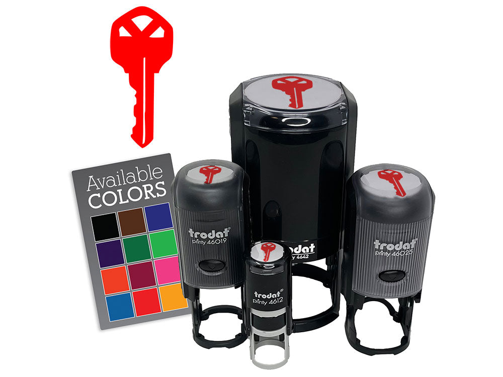 Modern House Key Silhouette Self-Inking Rubber Stamp for Crafting Planners