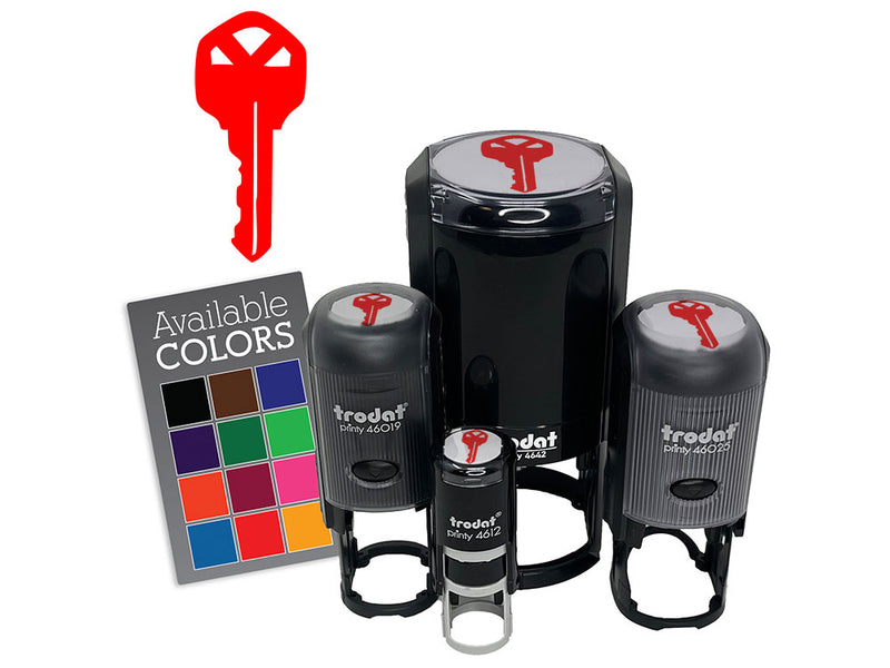Modern House Key Silhouette Self-Inking Rubber Stamp for Crafting Planners