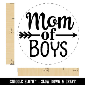 Mom of Boys Mother's Day Arrow Self-Inking Rubber Stamp for Crafting Planners
