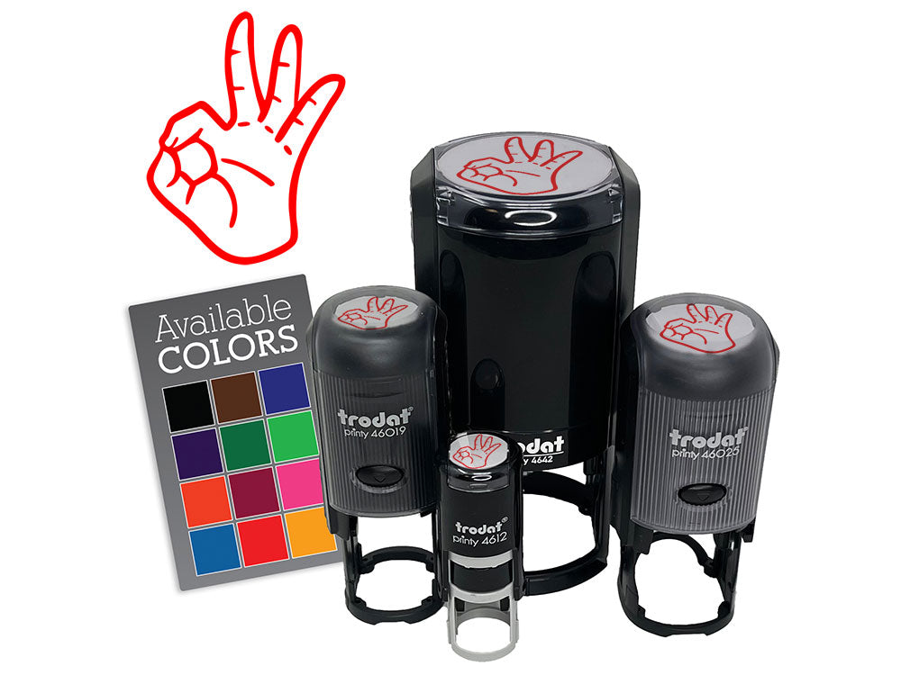 OK Okay Hand Sign Self-Inking Rubber Stamp for Stamping Crafting Planners