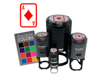 Playing Card Ace of Diamonds Self-Inking Rubber Stamp Crafting Planners