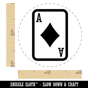 Playing Card Ace of Diamonds Self-Inking Rubber Stamp Crafting Planners