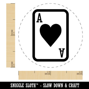 Playing Card Ace of Heart Self-Inking Rubber Stamp for Stamping Crafting Planner