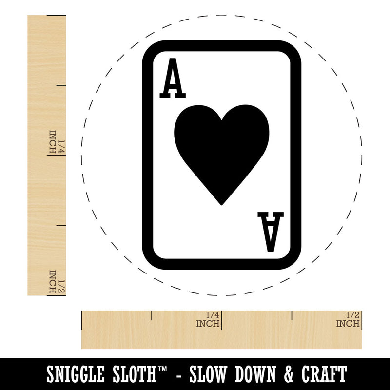 Playing Card Ace of Heart Self-Inking Rubber Stamp for Stamping Crafting Planner