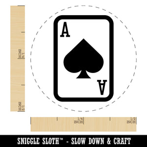 Playing Card Ace of Spade Self-Inking Rubber Stamp for Stamping Crafting Planner