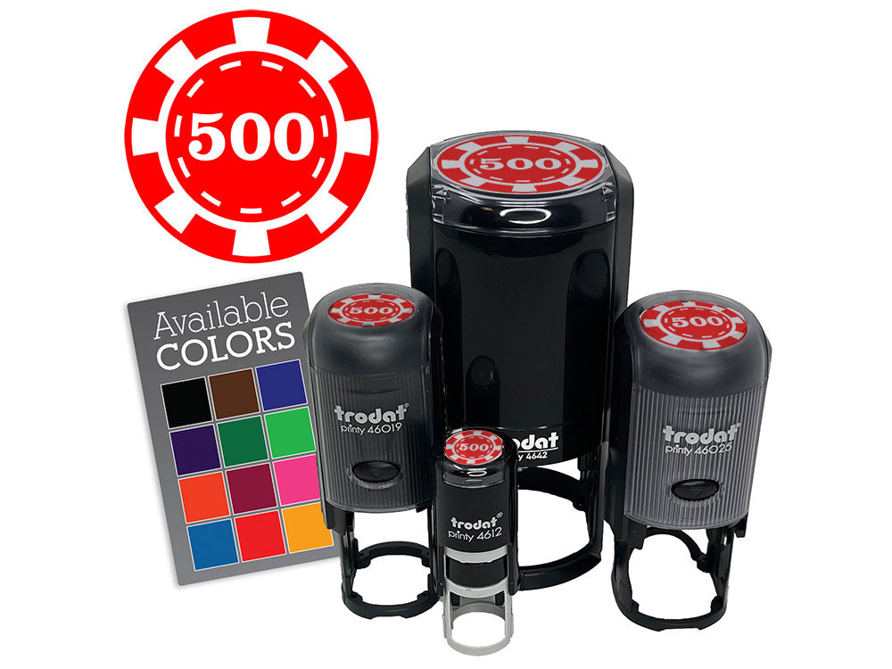 Poker Chip Blackjack Card Games Deck Texas Holdem Self-Inking Rubber Stamp